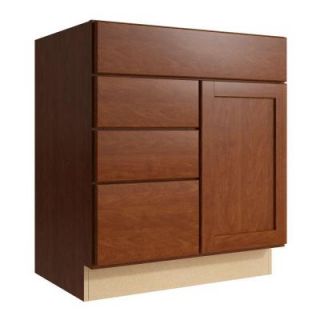 Cardell Pallini 30 in. W x 34 in. H Vanity Cabinet Only in Nutmeg VCD302134DL3.AE0M7.C53M