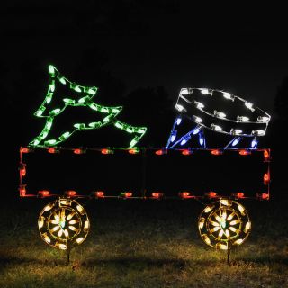 Holiday Lighting Specialists 3.83 ft Gondola Train Car Outdoor Christmas Decoration with LED Multicolor Lights