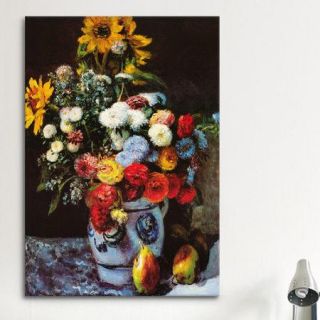 iCanvas 'Flowers in a Vase' by Pierre Auguste Renoir Painting Print on Canvas