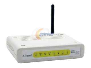 Airnet AWR014G 54Mbps Wireless Router IEEE 802.11b/g Wireless LAN ANSI/IEEE 802.3 Auto negotiation