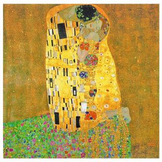 Oriental Furniture Works of Klimt Canvas Wall Art   The Kiss   7284104