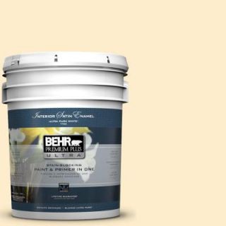 BEHR Premium Plus Ultra 5 gal. #P270 1 Honey Infusion Satin Enamel Interior Paint 775005
