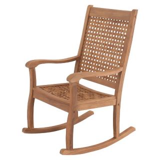 Willow Bay Patio Rocking Chair w/Woven Seat & Back   Teak