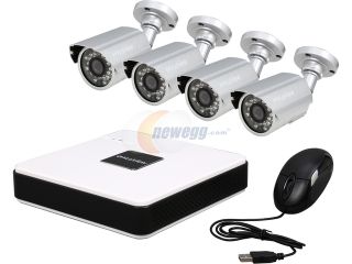 Open Box LaView LV KD514FD7S 4 Channel H.264 Level CUBE Plus Advanced Face Detection 4 Channel DVR + 4 x 700TVL Cameras (No HDD Included)