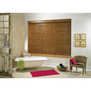 Tobermory Collection Bamboo Roman Shade in Oak Finish 27 x 48