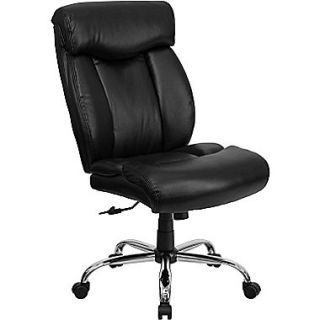 Flash Furniture HERCULES Series 350 lb. Capacity Big and Tall Leather Office Chair, Black