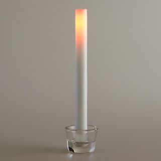 White Flameless LED Taper Candles, 2 Pack