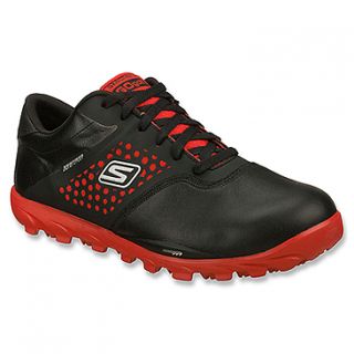 Skechers GO Golf  Men's   Black Leather/ Red Trim
