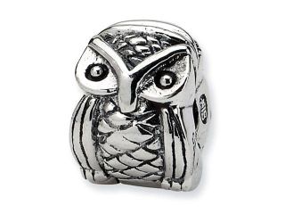 925 Sterling Silver Kids Owl Clip Hinged Charm Bead