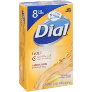 Gold Antibacterial Deodorant Soap Dial 8 x 4 oz Soap Unisex