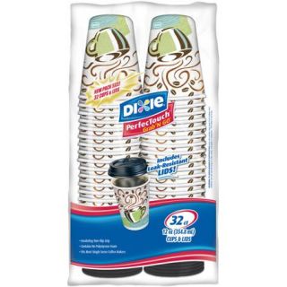 Dixie PerfecTouch Grab 'n Go Cups & Lids, 12oz, 32 count