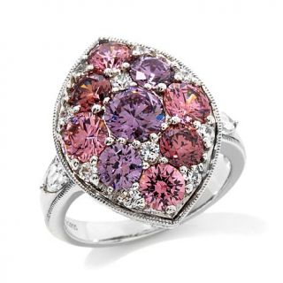 Victoria Wieck 4.8ct Purple, Pink and Clear Absolute™ Sterling Silver Rin   7812497