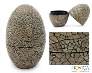 Eggshell Mosaic Snow Decorative Box (Thailand)   13341472