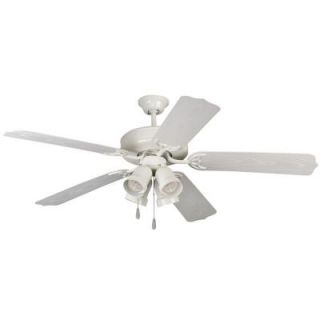 Yosemite Home Decor Sharon 52 in. Outdoor White Frame Ceiling Fan with Light Kit and Blades DISCONTINUED SHARON WH