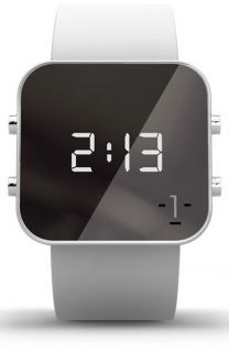 1Face Hunger Square Digital Silicone Strap Watch, 38mm