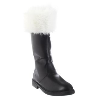 Funtasma Mens Santa 100 Black Mid calf Fur Collar Boots   15685747