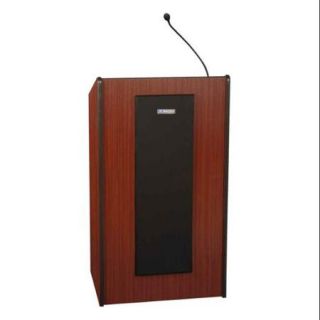 Presidential Plus Mobile Lectern w Amplifier & Built In Speakers (Mahogany)