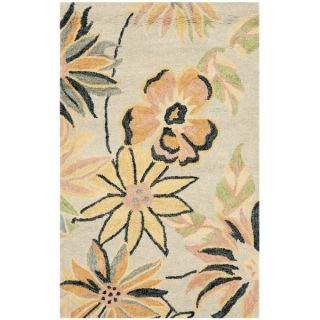 Safavieh Classic Handmade Blossom Beige Wool Rug (3 x 5)   15072560
