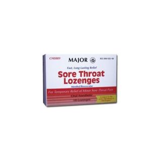 Major Pharmaceuticals 700610 Major Sore Throat Lozenge, Cherry
