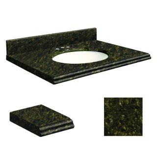 Transolid Uba Verde Granite Undermount Single Bathroom Vanity Top (Common 49 in x 22 in; Actual 49 in x 22.25 in)