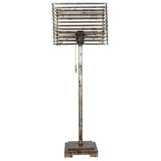 Fangio Lighting 27 in. Antique Silver Metal Table Lamp 1391