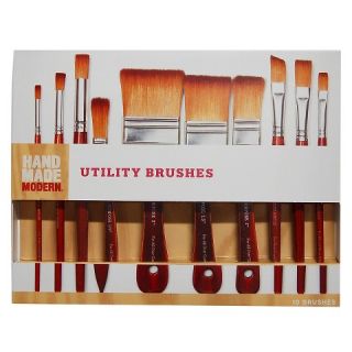 Hand Made Modern   10ct Utility Paint Brush Set