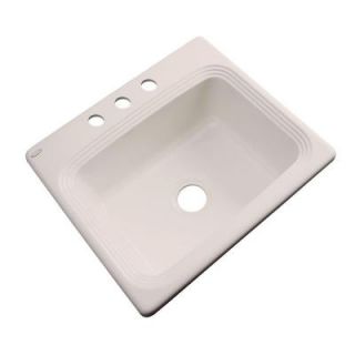 Thermocast Rochester Drop In Acrylic 25 in. 3 Hole Single Bowl Kitchen Sink in Desert Bloom 25361
