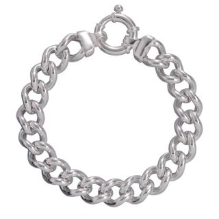 Karizia Italian Sterling Silver Curb Chain Bracelet   17117624