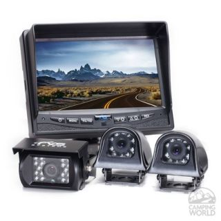 Rear View Camera System   Three Camera Setup with Side Cameras   Rear View Safety Inc RVS 770616N   Backup Systems