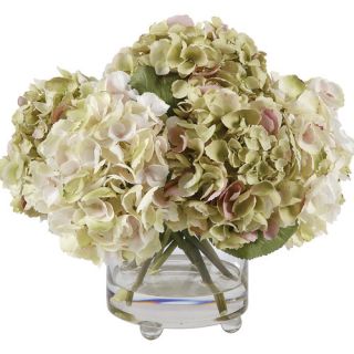 Winward Designs Lavender & Green Hydrangeas in Glass Vase
