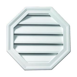 Fypon 18 in. x 18 in. x 1 5/8 in. Polyurethane Functional Octagon Louver Gable Vent FOLV18
