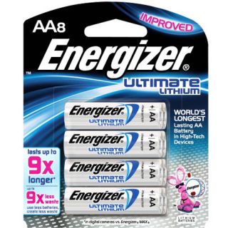 Energizer e2 AA Lithium Batteries, 8 Pack