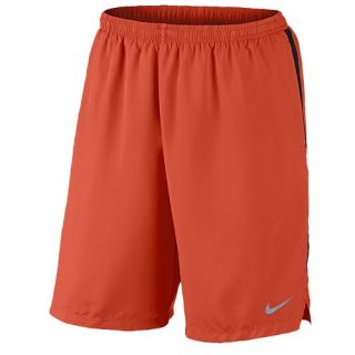 Nike Dri FIT 9 Challenger Shorts   Mens   Running   Clothing   Vivid Orange/Reflective Silver
