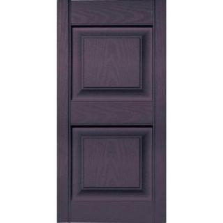 Builders Edge 15 in. x 31 in. Raised Panel Vinyl Exterior Shutters Pair in #285 Plum 030140031285