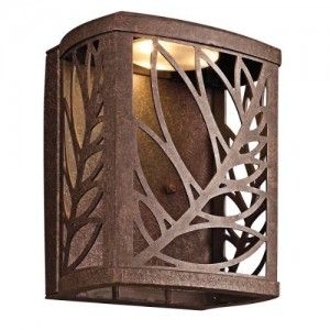Kichler 49250AGZLED LED Outdoor Lighting, Lodge/Country/Rustic/Garden 148 Wall Lantern Fixture   Aged Bronze (Open Box Item)