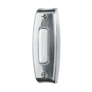 Nutone PB7LSN Pushbutton, Lighted Rectangular Surface Mounted Doorbell   Satin Nickel