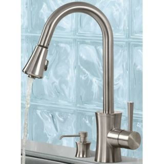 Pegasus Luca One Handle Single Hole Kitchen Faucet with Soap Dispenser