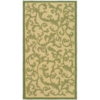 Safavieh Courtyard Natural/Olive 2 ft. x 3 ft. 7 in. Indoor/Outdoor Area Rug CY2653 1E01 2