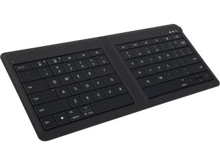Microsoft GU5 00001 Black Bluetooth Wireless Slim Universal Foldable Keyboard