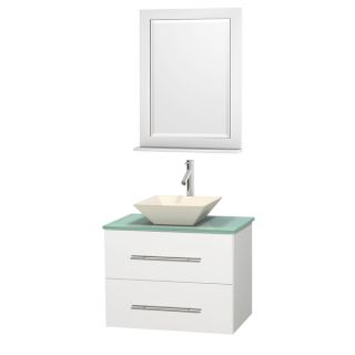 Wyndham Collection Centra 30 inch Single Bathroom Vanity in White, w