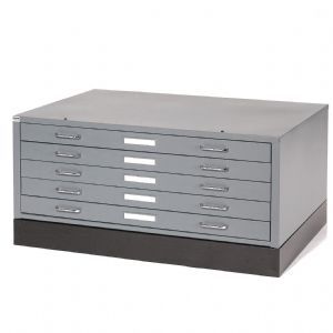 Paramount® 40 3/4W 5 Drawer Deluxe Flat File   Gray
