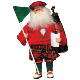 Santas Workshop Id Rather Be Playing Golf Santa Figurine