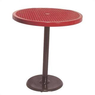 Portable Round Food Court Picnic Table with Perforated Pattern