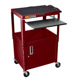 Wilson Adjustable Steel Utility Cart with Pull Out Keyboard Shelf
