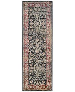 Couristan HARAZ HAR1143 Black/Red 27 x 710 Runner Rug   Rugs