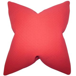Schuyler Solid Red 18 inch Feather and Down Filled Pillow   16659485