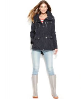 American Rag Plus Size Jacket, Faux Leather Sleeve Anorak   Jackets