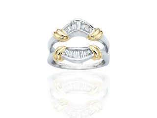 Baguette Cut Diamond Ring Guard in 14K Two Tone Gold (3/8 cttw) 