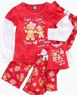 Dollie & Me Kids Sleepwear, Girls or Little Girl Gingerbread Pajamas