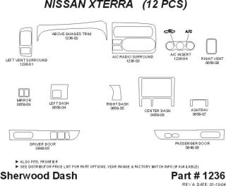 2001 Nissan Frontier Wood Dash Kits   Sherwood Innovations 1236 CF   Sherwood Innovations Dash Kits